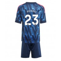 Stroje piłkarskie Arsenal Mikel Merino #23 Koszulka Wyjazdowej dla dzieci 2025-26 Krótki Rękaw (+ szorty)